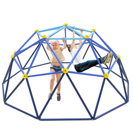 6 FT Metal Climbing Dome, Geometric Kids Dome Climber with 400LBS Load Capacity, Anti-Rust and UV-Resistant Steel